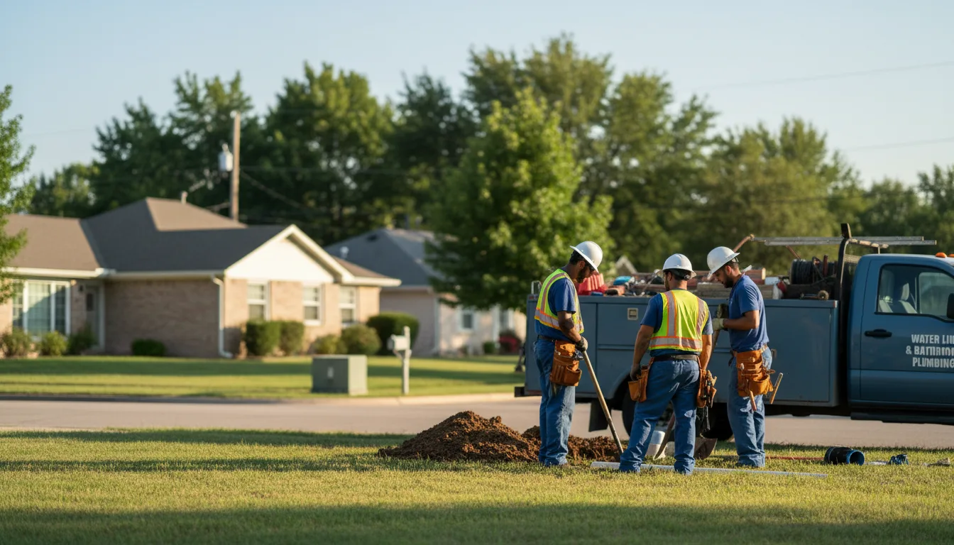 Residential water line and bathroom plumbing service in Allison, TX